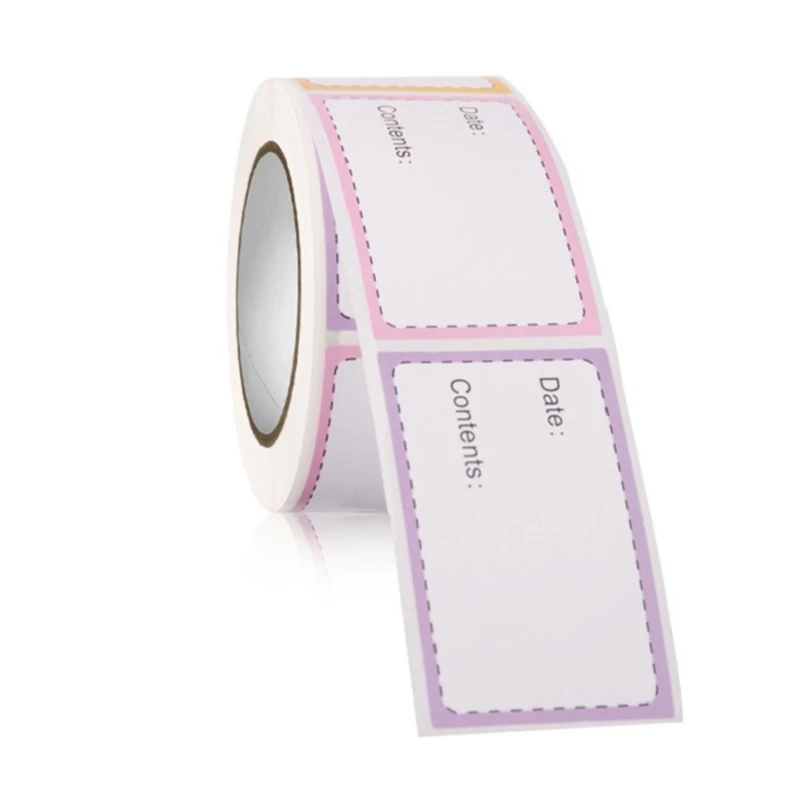 250Pcs Adhesive Date Labels 50x30mm Removable Freezer Label for Labelling Meats Baby Cans Container Jar