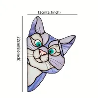 Cat Peeping Glass Window Self-adhesive Stickers Waterproof Moisture-proof Glass Film, Bedroom Living Room Car Window Decoration 5