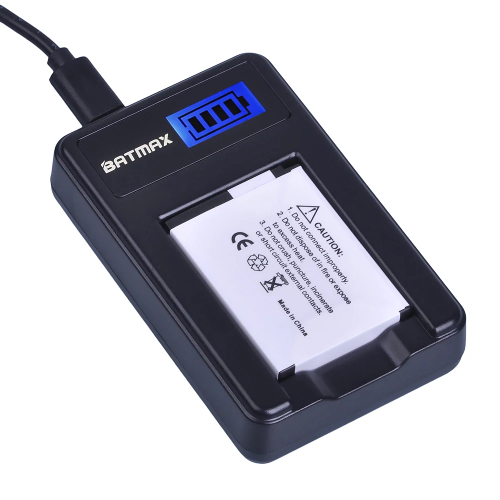 Batmax EN-EL12 Battery+LCDUSB Charger for Nikon Coolpix B600 W300 A900 AW100 AW110 AW120 AW130 S9700 S9500