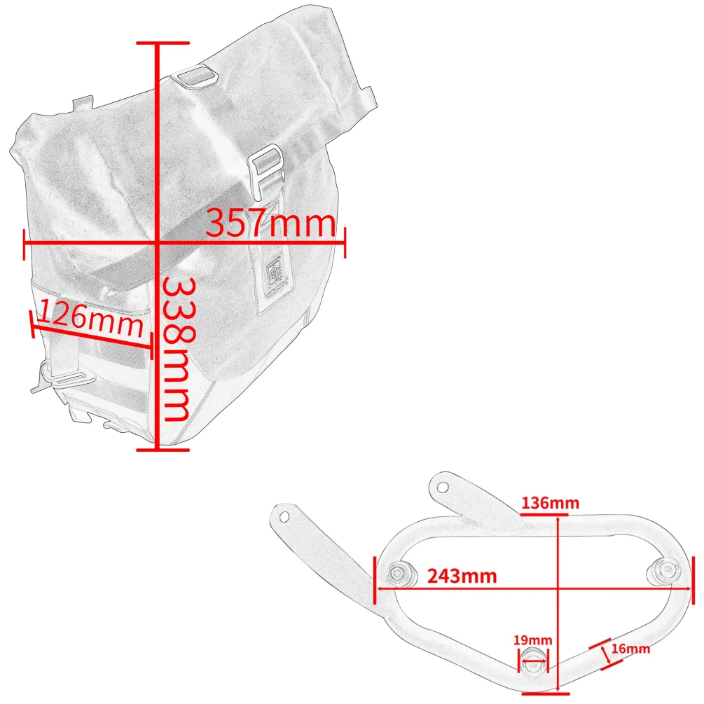 CL250 CL500 CL300 Saddlebag Support Bracket for Honda CL 300 500 250 Motorcycle Side Mount Holder Bags Luggage Rack Bars Rack