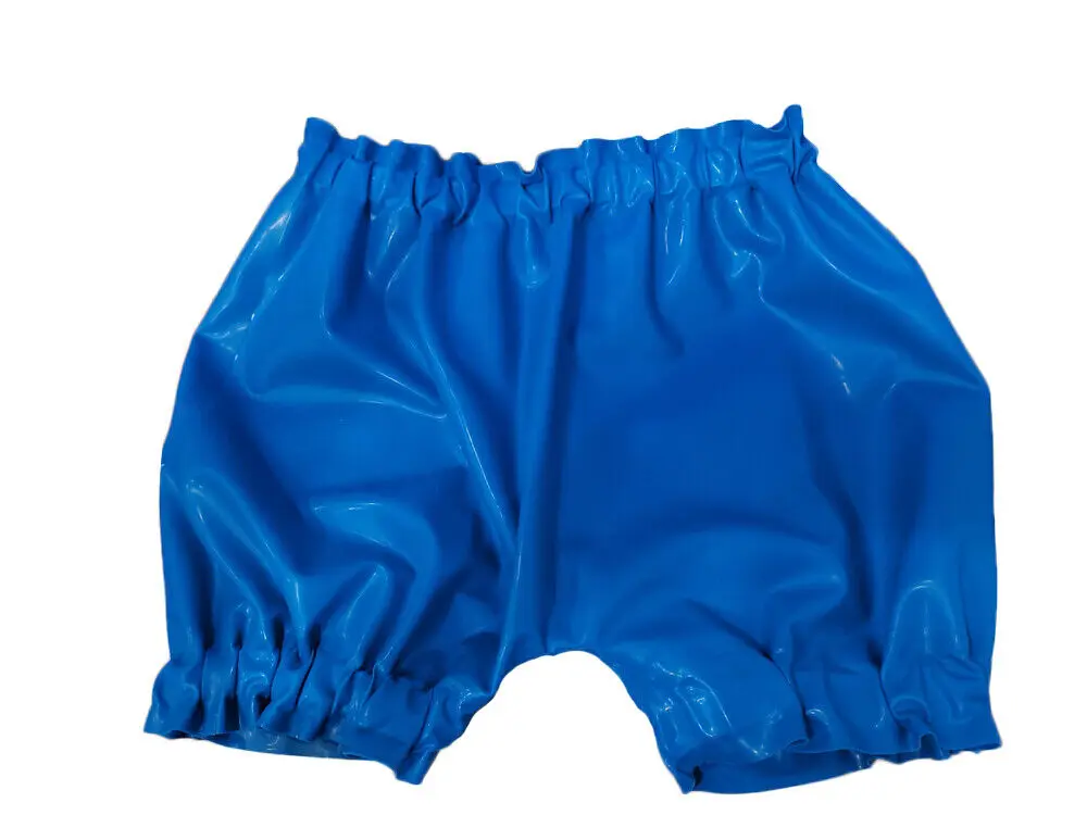 Latex Pants Gummi Shorts Navy Blau Lose kurze Hose Schwimmen Unterwäsche 0.4mm