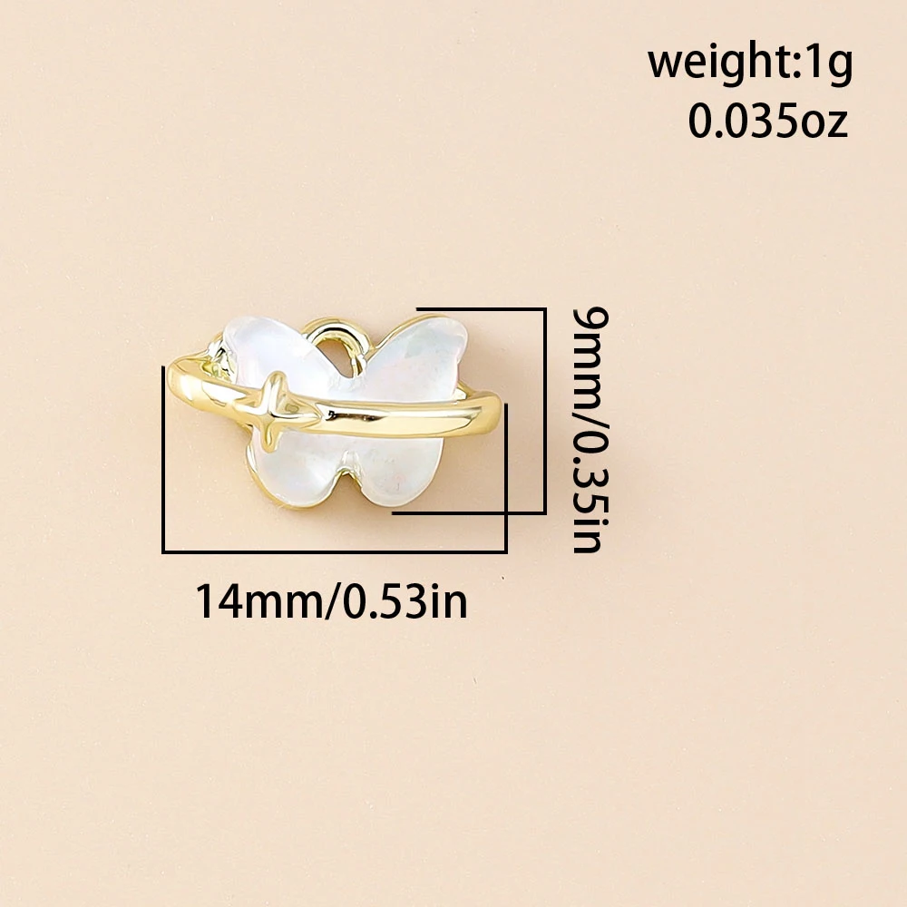 Leslie 5 Stück rosa Y2K-Serie Herz Blume Wolke Schmetterling Anhänger für DIY handgemachte Halskette Armband Schmuckherstellung Zubehör – Detail 22