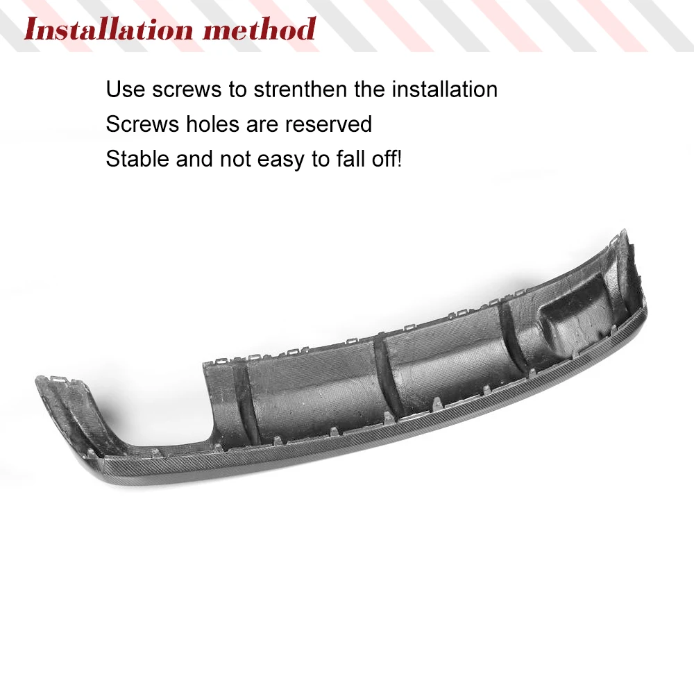 Carbon Fiber/FRP Car Rear Diffuser Lip Bumper Guard Spoiler for Audi A3 Standard Bae Sedan 8V 4 Door 2013 - 2016 Rear Body Kits view 4