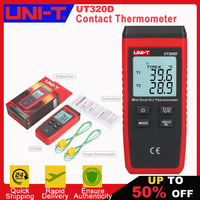 UNI-T UT320D mini-contact thermometer, dual-channel K/J thermocouple thermometer data to keep off automatically