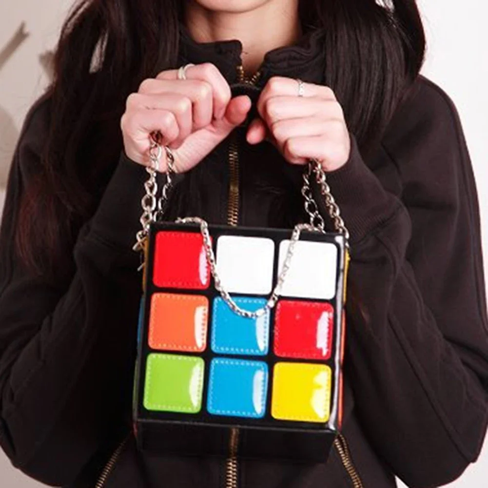 

Handbag with Niche Design New Creative Rubik's Cube Three Dimensional Small Square Bag Personalized and Fashionable Women's Bags