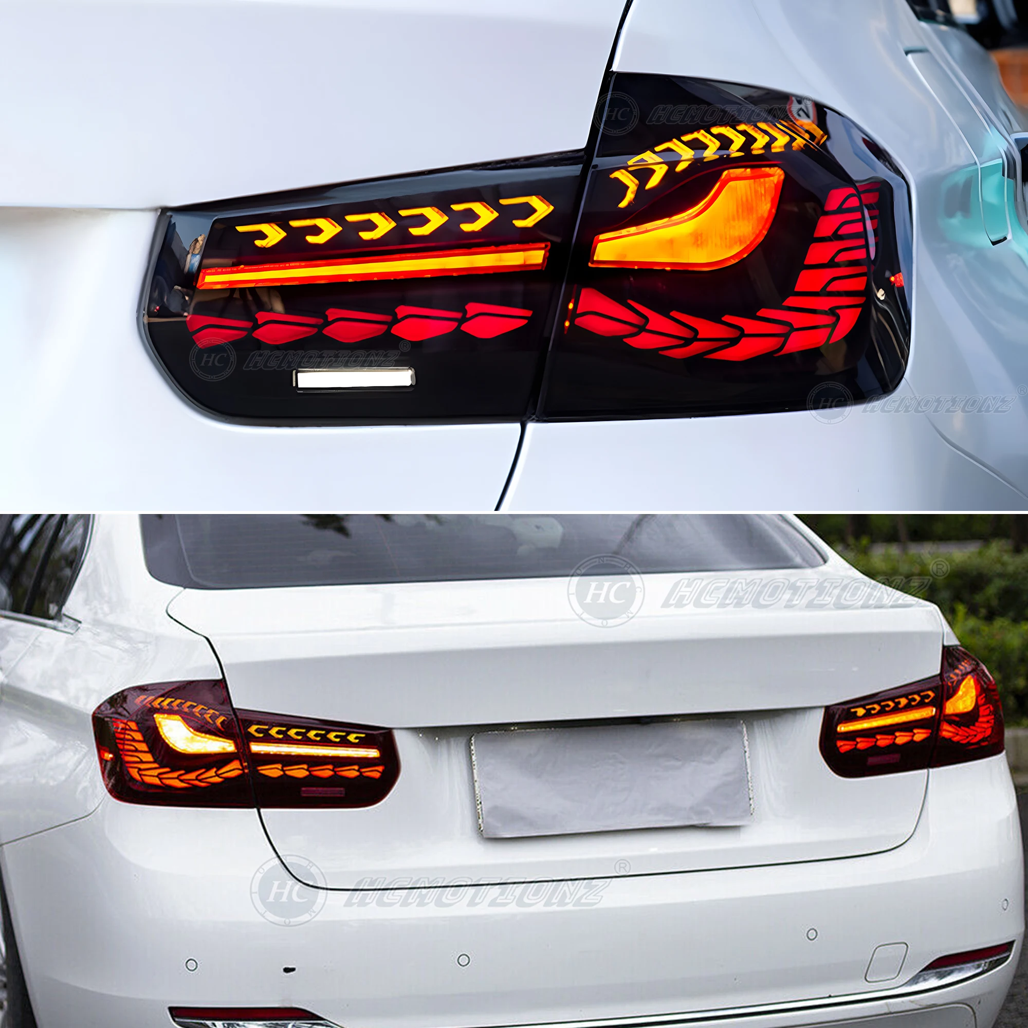 HCMOTIONZ Factory Car Rear Lamps Assembly 3 Series DRL Start up Animation 2012-2018 LED Tail Lights For F30 F80