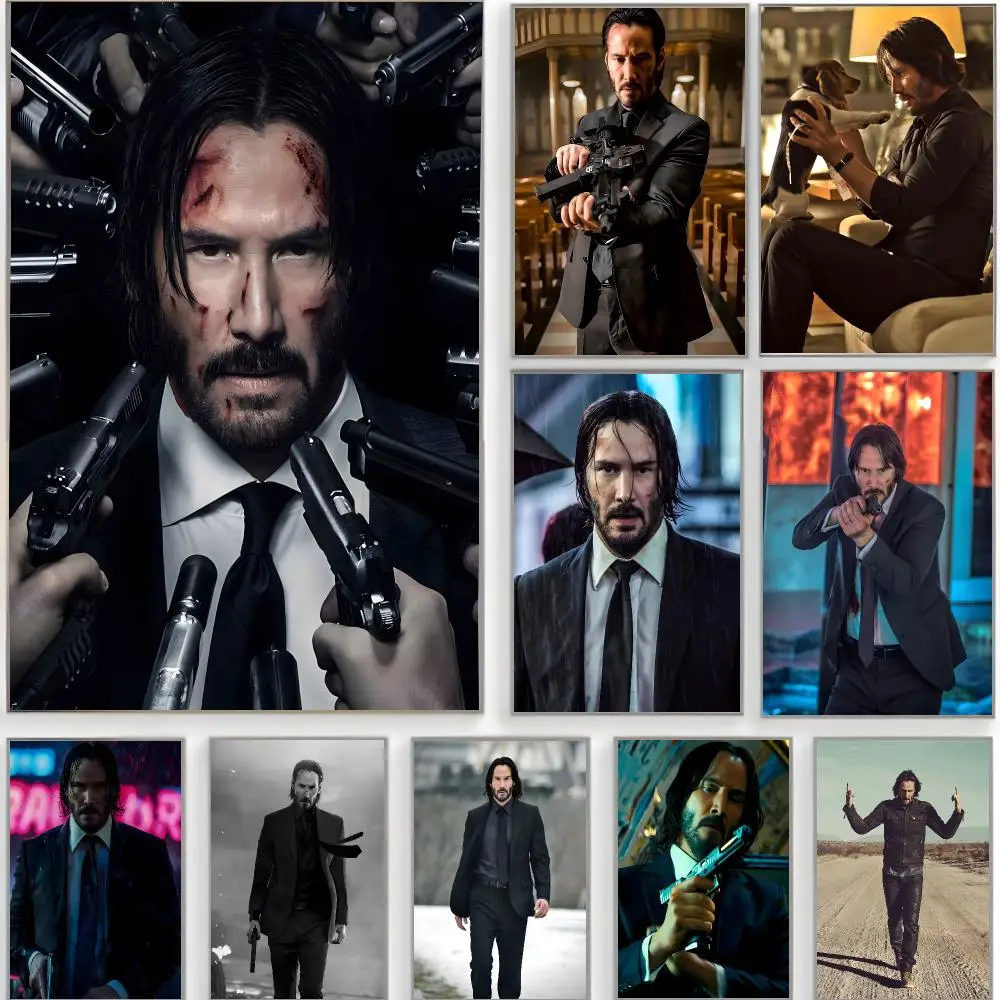 charming actor k-keanu reeves Poster Classic Wall Art  Home Decor  Peel and Stick Unframed
