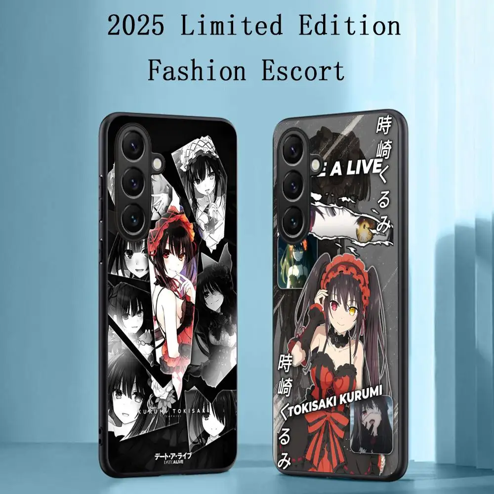 Kurumi Tokisaki pattern ins Phone Case For Samsung Galaxy S25 S24 S23 S22 S21 S20 Plus Ultra Note20 Limited Soft Black