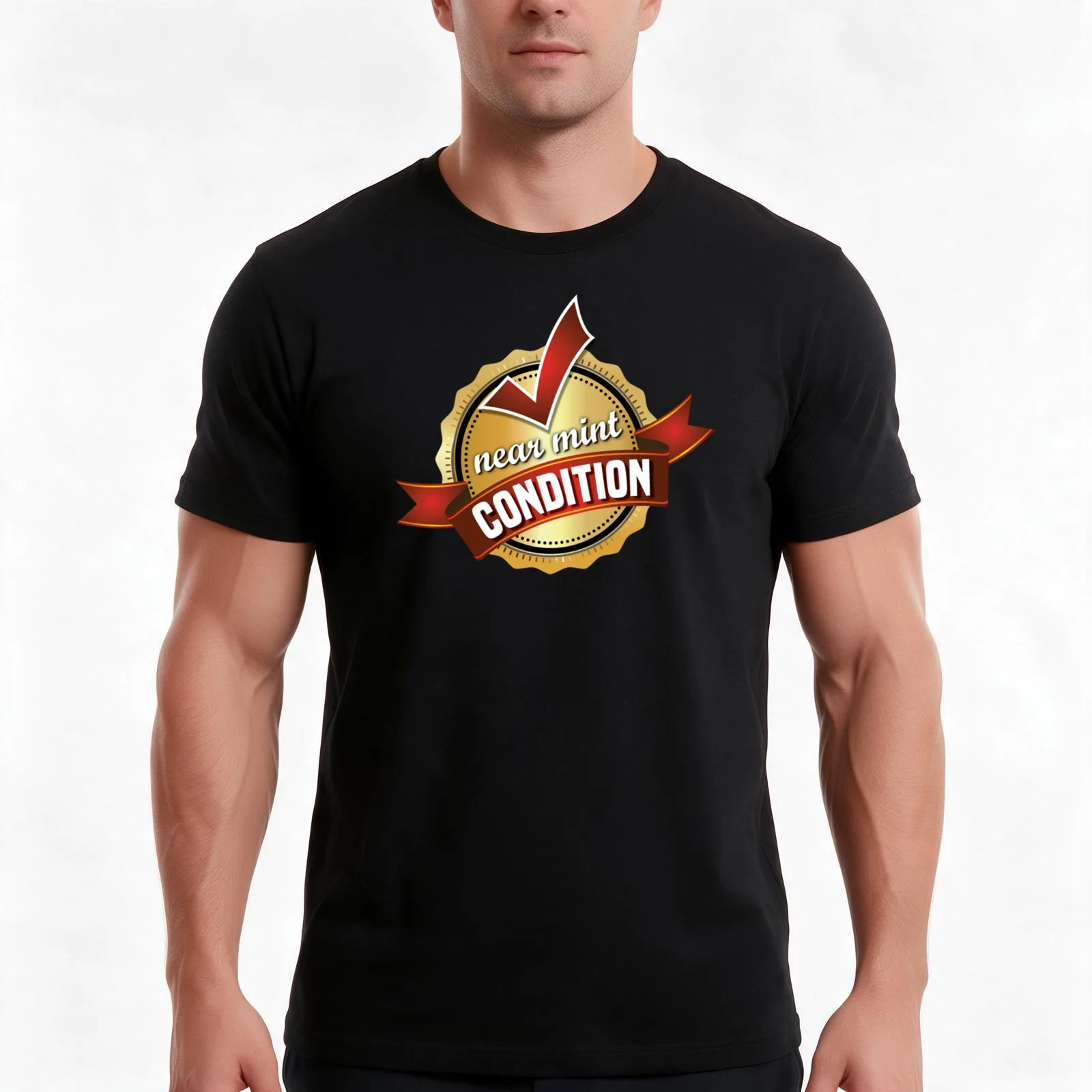Near Mint Condition Logo T-Shirt, Summer Casual Cotton Tee, Oversized Streetwear Tops, Vintage Graphic Print, Unisex Men Women