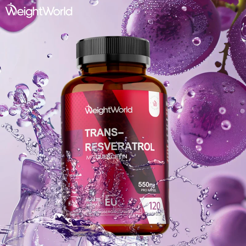 Trans Resveratrol - Anti-aging, Helps Boost Energy, Promotes Cell and Skin Health, Neuroprotection and Sleep Improvement