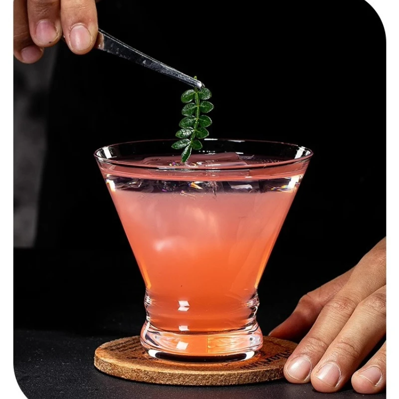 Short Footed Martini Glass Cup, Wide Mouthed Ice Cream Glass, Creative Dessert Ice Cream Cups, High-end Cocktail Whisky Glass
