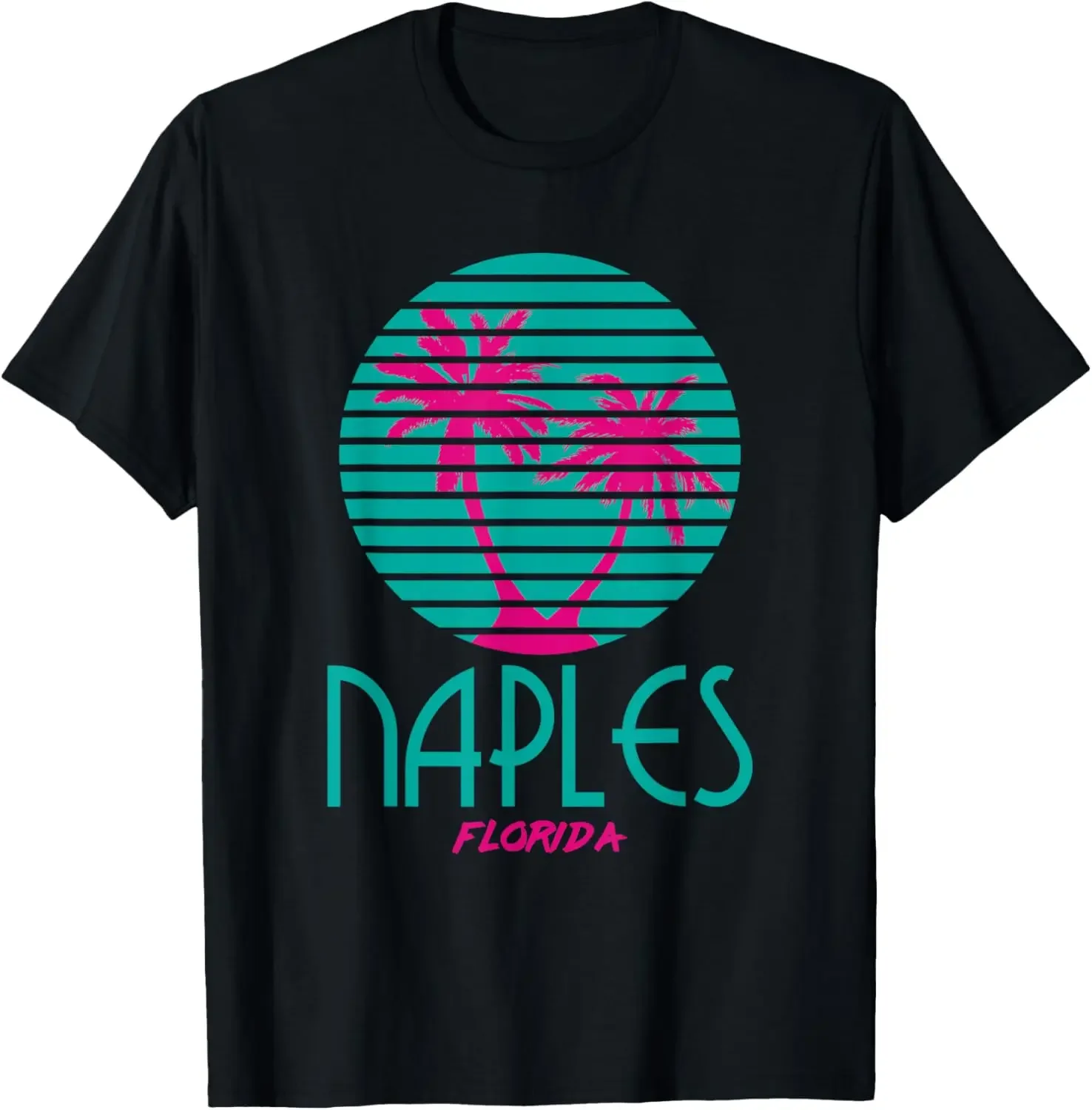 Naples Florida T Shirt Souvenirs 80s FL Palm Trees