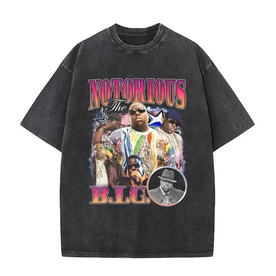 Washed Vintage Rapper The Notorious Big T-shirt Biggie Smalls