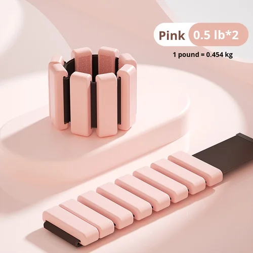 Pesas tobilleras ajustables para mujeres y hombres, juego de pesas de muñeca para caminar y correr, 1 par (0,5 libras cada una) extraíbles y portátiles