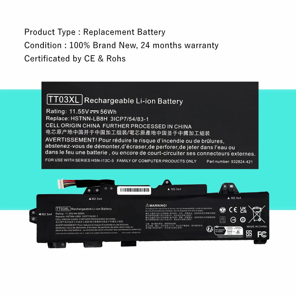 TT03XL Laptop Battery For HP EliteBook 15U 850 G5 G6 Series Notebook HSTNN-UB7T HTNN-DB8K HSTNN-LB8H HSN-113C-5 HSN-I13C-5