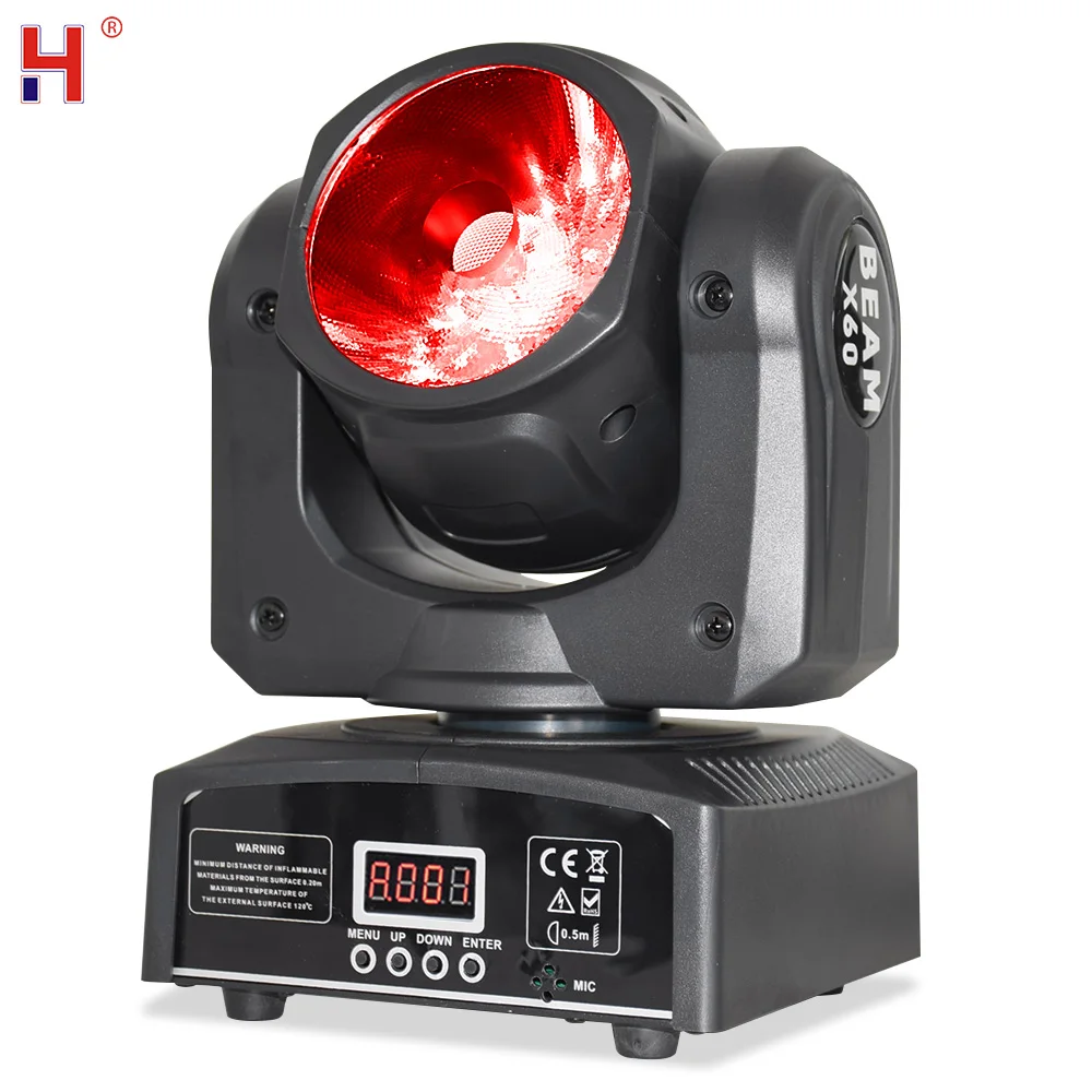

HongYi DJ Lighting Mini Moving Head Led 60W RGBW Lyre Beam Stage Lights Professional Equipment For Club Event Music Party Light