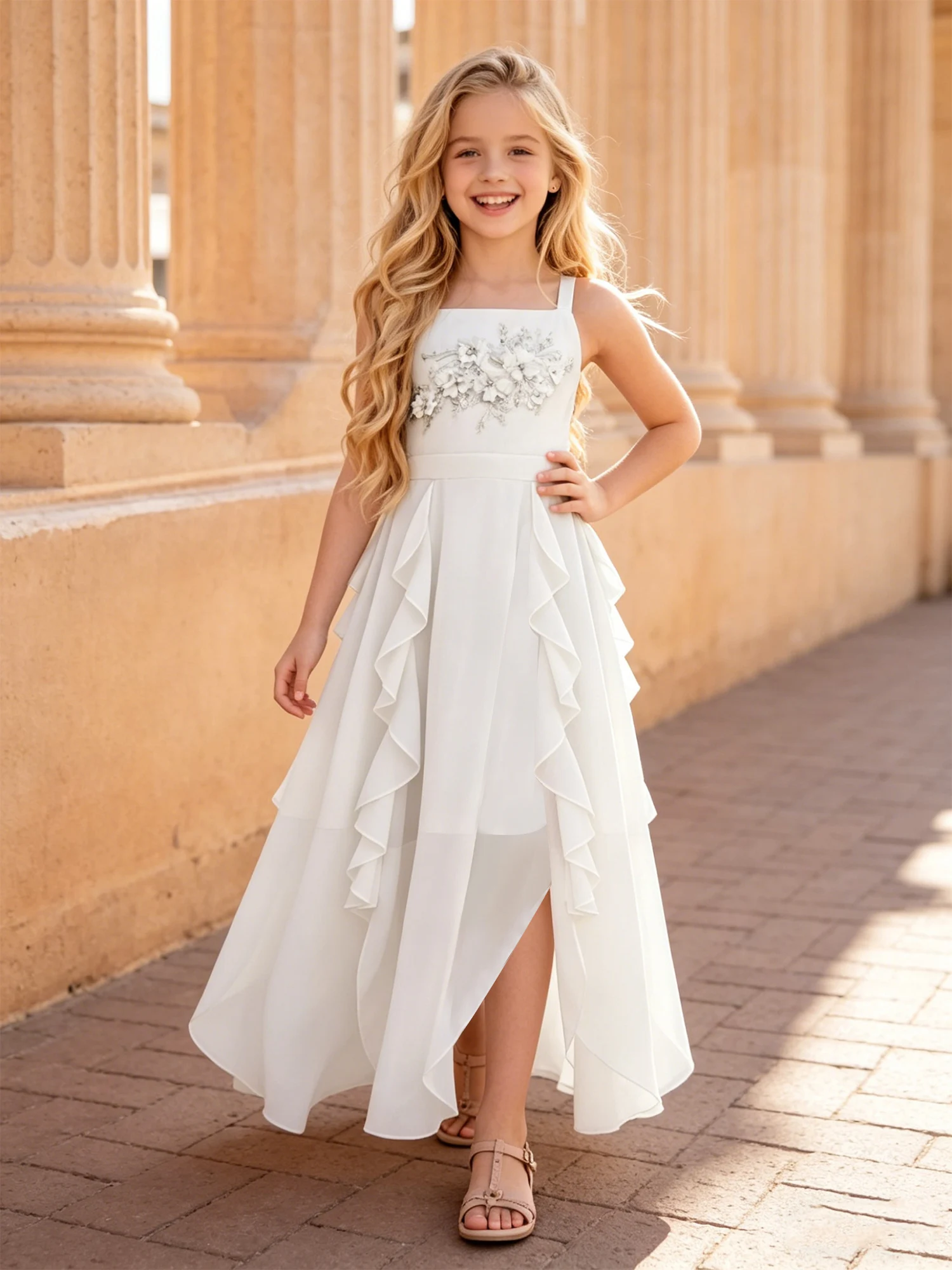 Mädchenkleider Kinder Formelle Hochzeits- und Festkleider für Besondere Anlässe Abschlussfeier-Kleid Blumenmädchen-Outfits