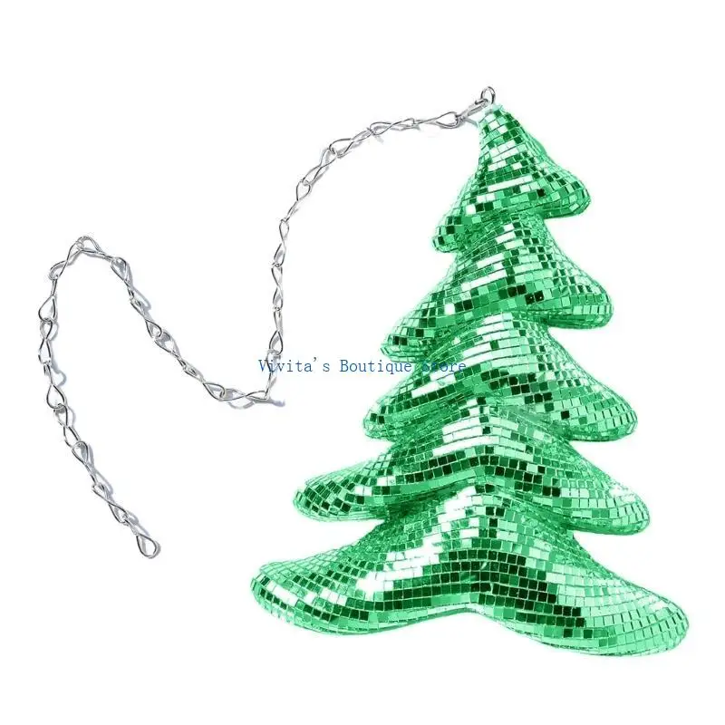 

Unique Glass Discos Bauble Christmas Decoration Colorful Hanging Pendant Jewelry M76D