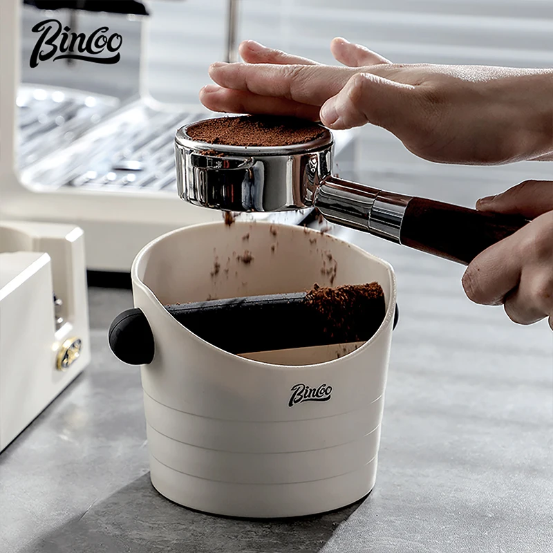 

Bincoo Mini Coffee Knock Box Espresso Grounds Container Dump Bin Bucket Anti Slip Powder Beveled Residue Barista Accessories