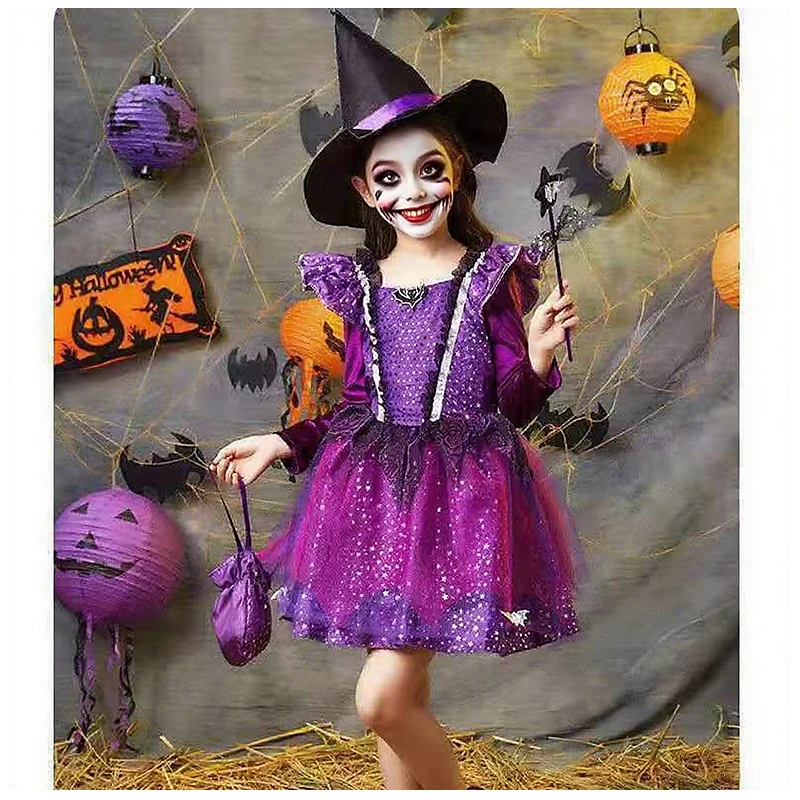 2025 الفتيات تأثيري مصاص دماء ازياء الأطفال تنورات قصيرة شبح العروس القوطية زي هالوين فساتين الحفلات ملابس تنكرية #4