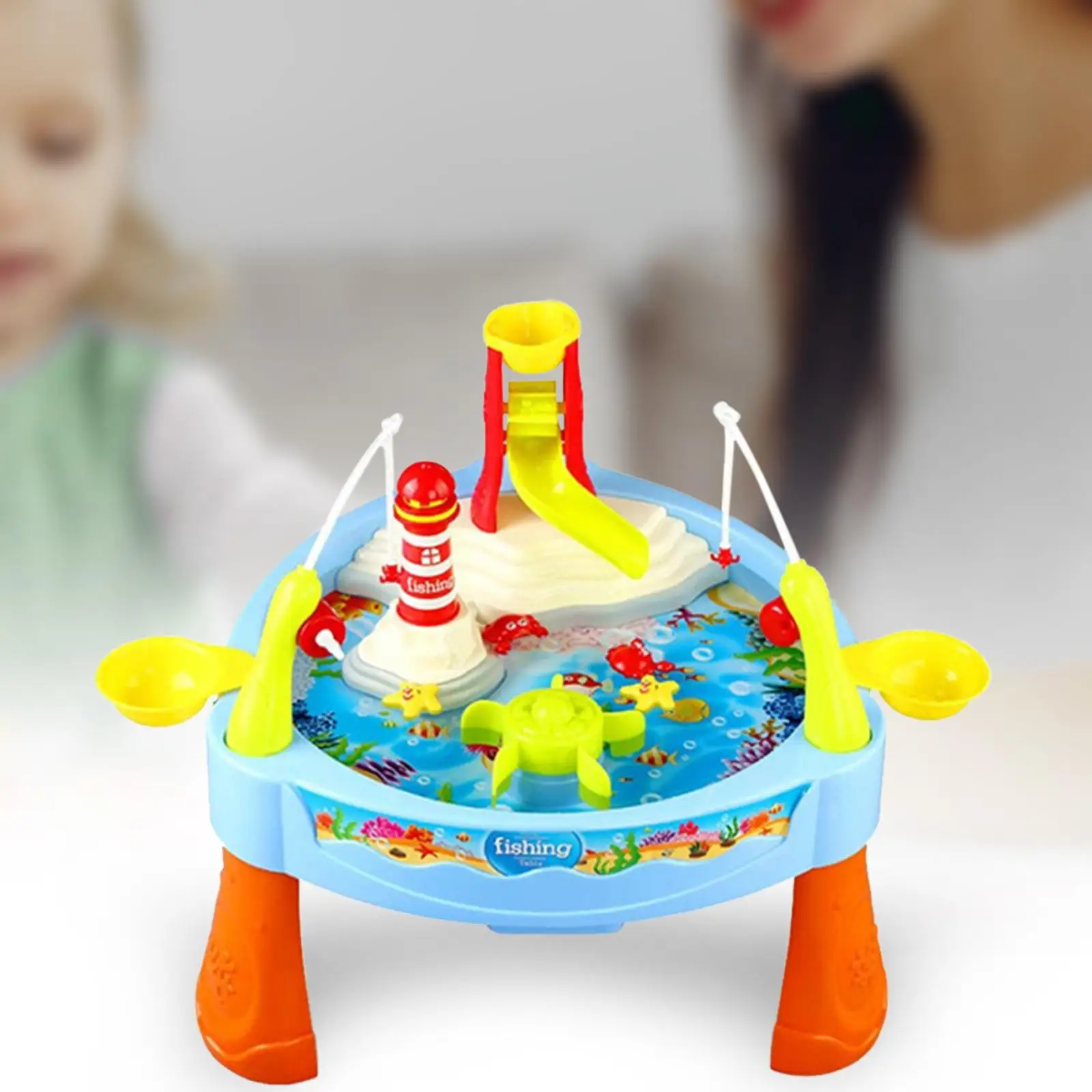 

Kids Sand Water Table Toys Summer Outdoor Toys Water Circulating Fishing Game