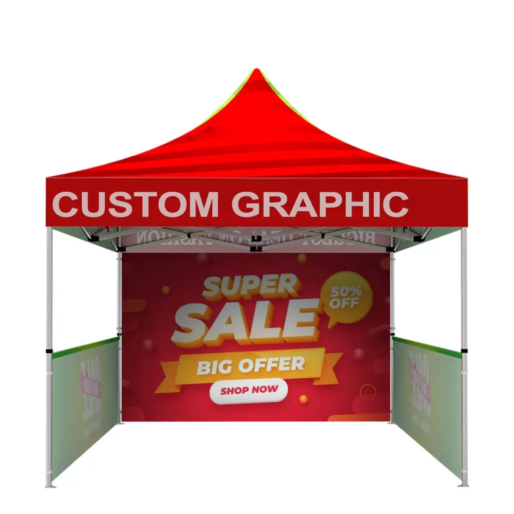 

Promotional 10x10 3x3 Folding Pop Up Custom Print Beach Event Awning Display Marquee Gazebo Canopy Trade Show Advertising Tent