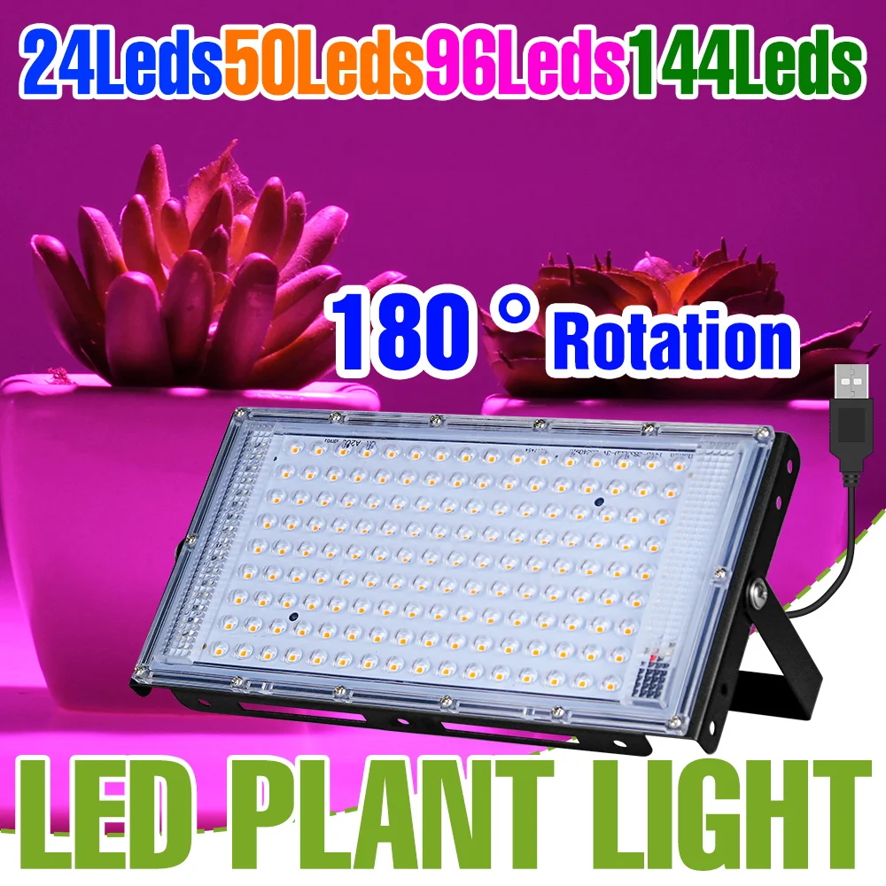 

5V Full Spectrum LED Grow Light USB Indoor Seeds Planting Fill Light Greenhouse Tent Hydroponics Vegs Fruit Cultivation Lighting