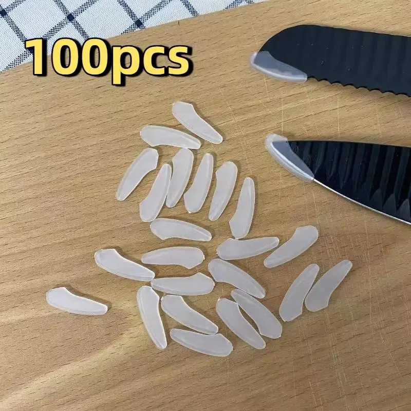 100Pcs Knife Tip Protectors Transparent Plastic Cutter Sleeves For Household Kitchen Cutters Precision Blade Protection