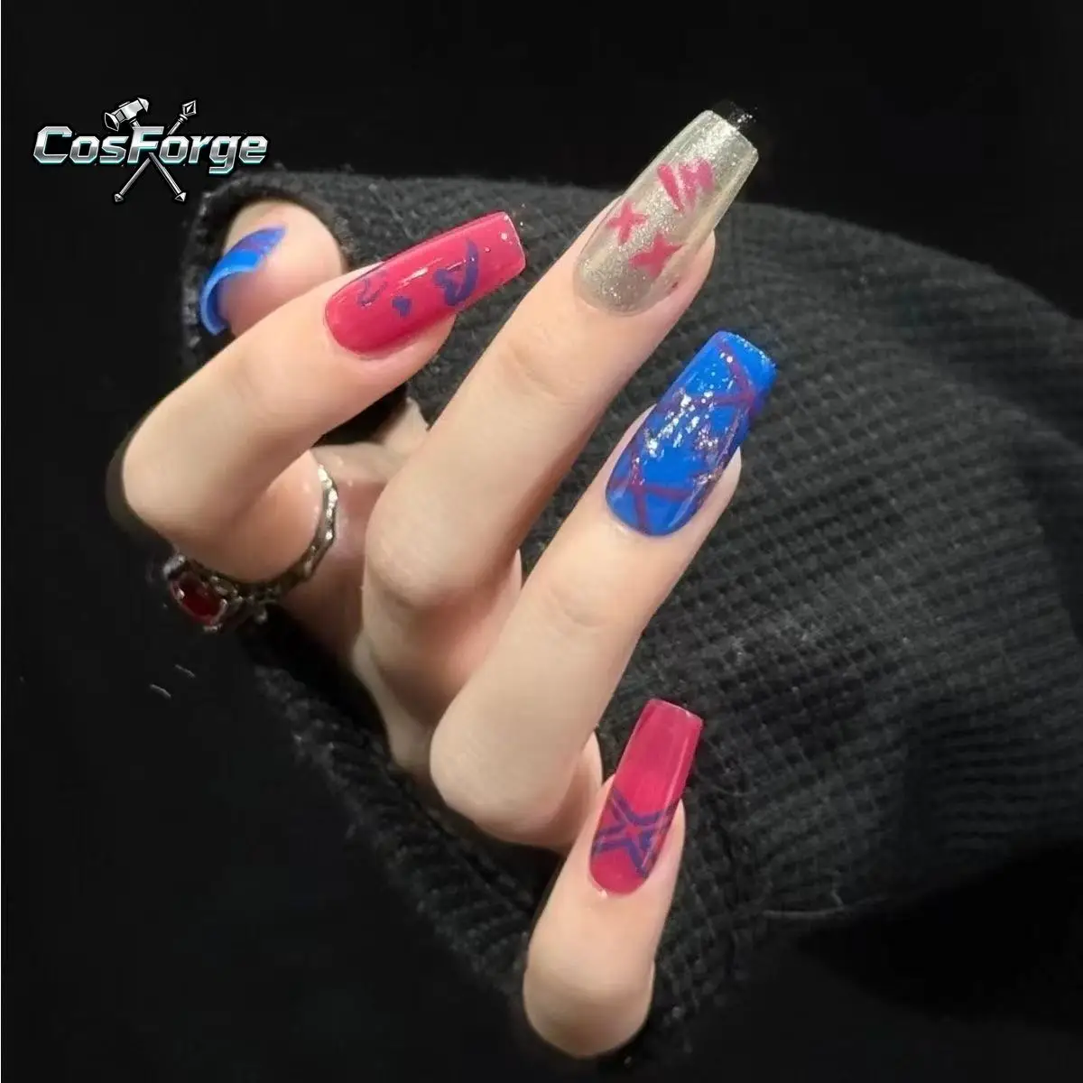 Jinx Cosplay accessoires mode portant armure Nail Art Anime jeu League of Legends Arcane Cos pour femmes filles noël personnalisé