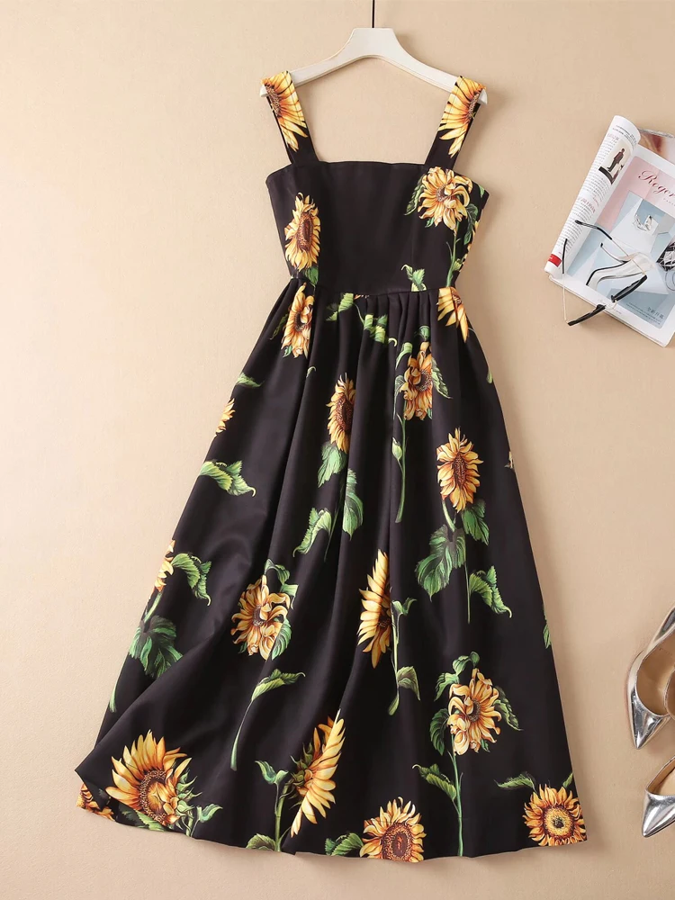 SEQINYY Black Suit Casual Spring New Fashion Design Women Runway Autumn Embroidery Knitting Cardigan +Strapless Dress Flower