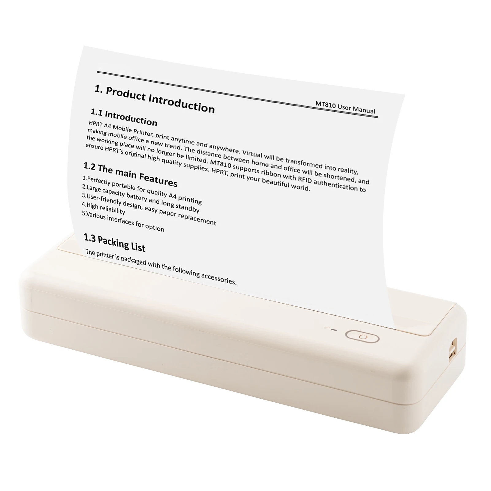 

A4 Thermal Printer Portable Thermal Printer Multifunctional All in One Wireless Printer 280x95x50mm 203DPI 210-110mm Paper Width