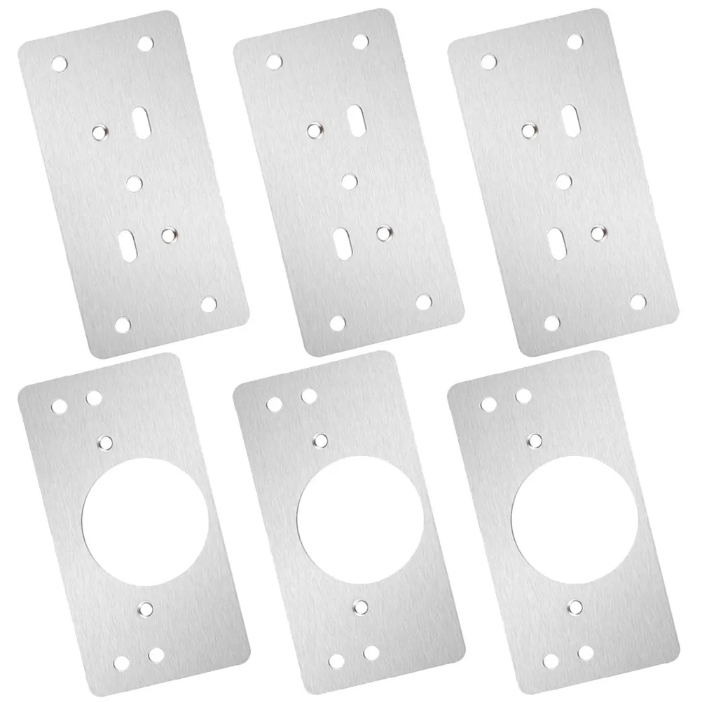 Cabinet Hinge Repair Plate Stainless Steel Door Fixing Template Stress Distribution Heavy Duty Furniture Hinge Repair