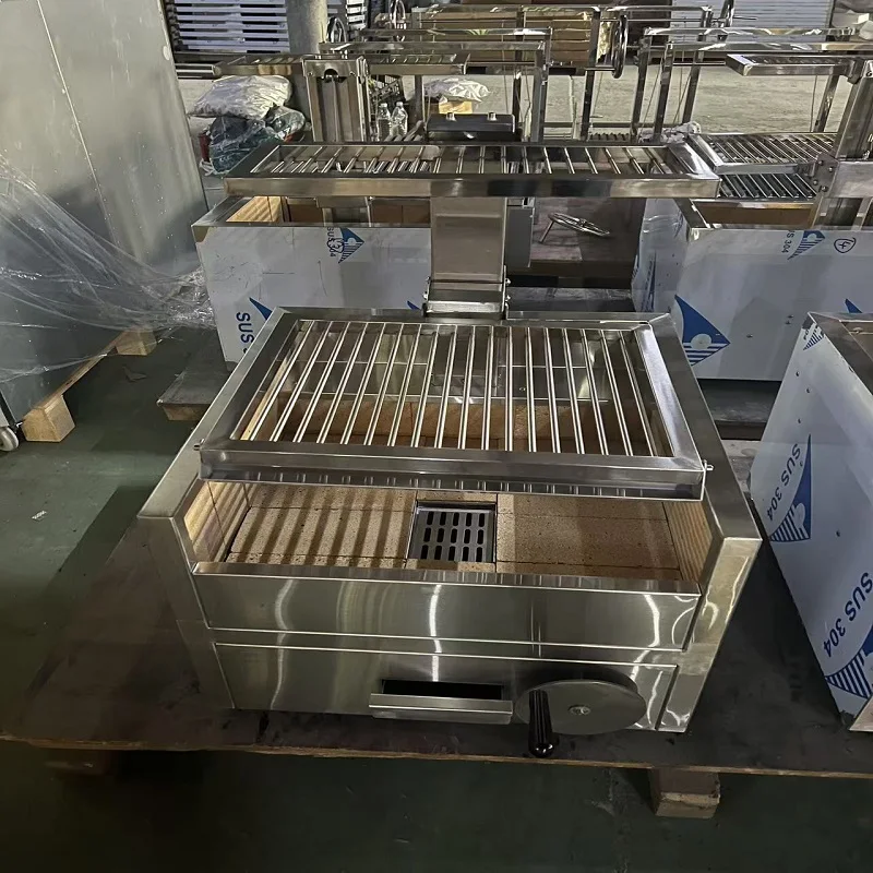 Gold Seller Stainless Steel BBQ Grill Counter Top Charcoal Grill Adjustable Height Charcoal Argentine Gril