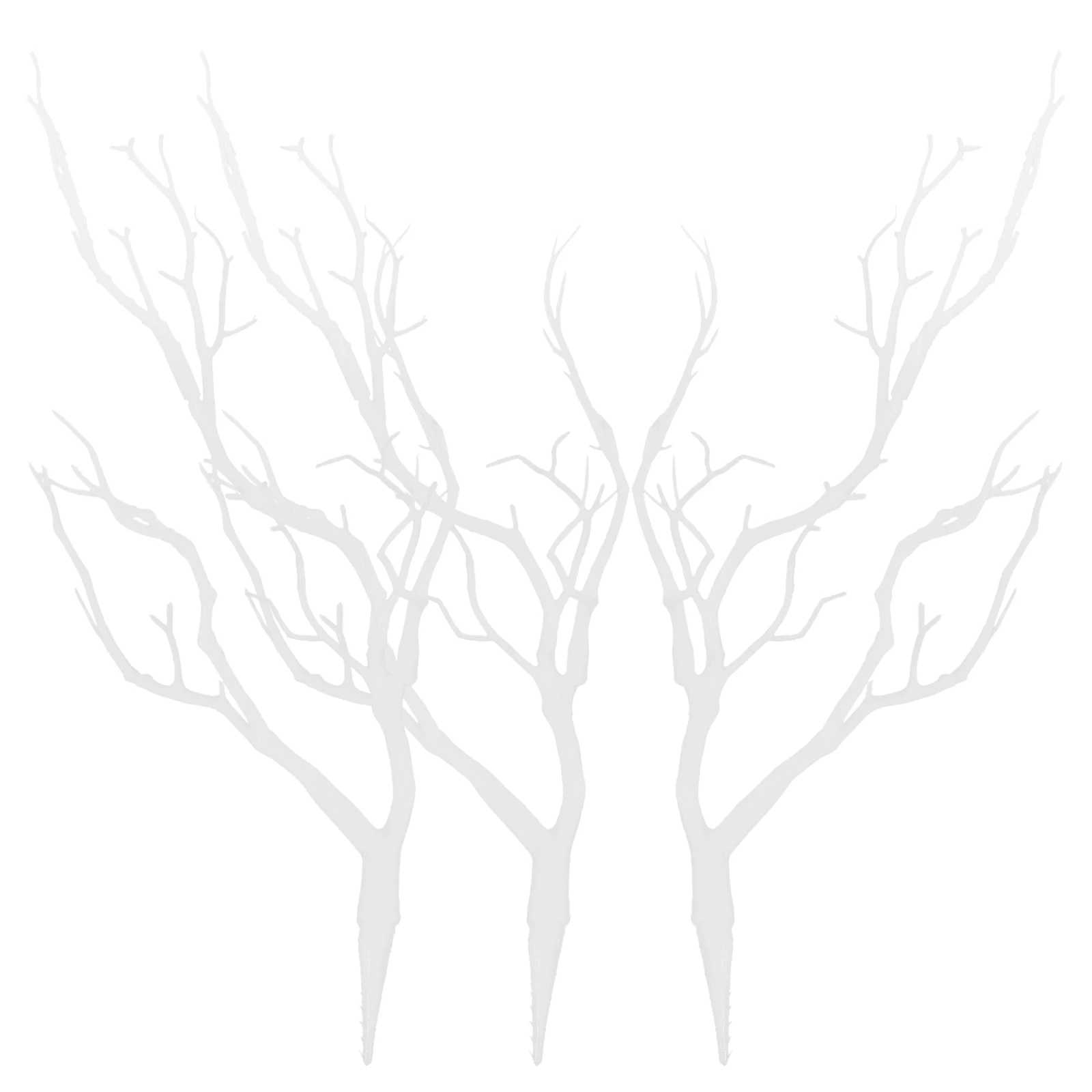 3 Stück künstlicher getrockneter Baum aus Kunststoff, gefälschte Zweige, ähnlich wie echte Pflanzen, Hochzeitsfeier, Festival-Dekoration, weiße Vase