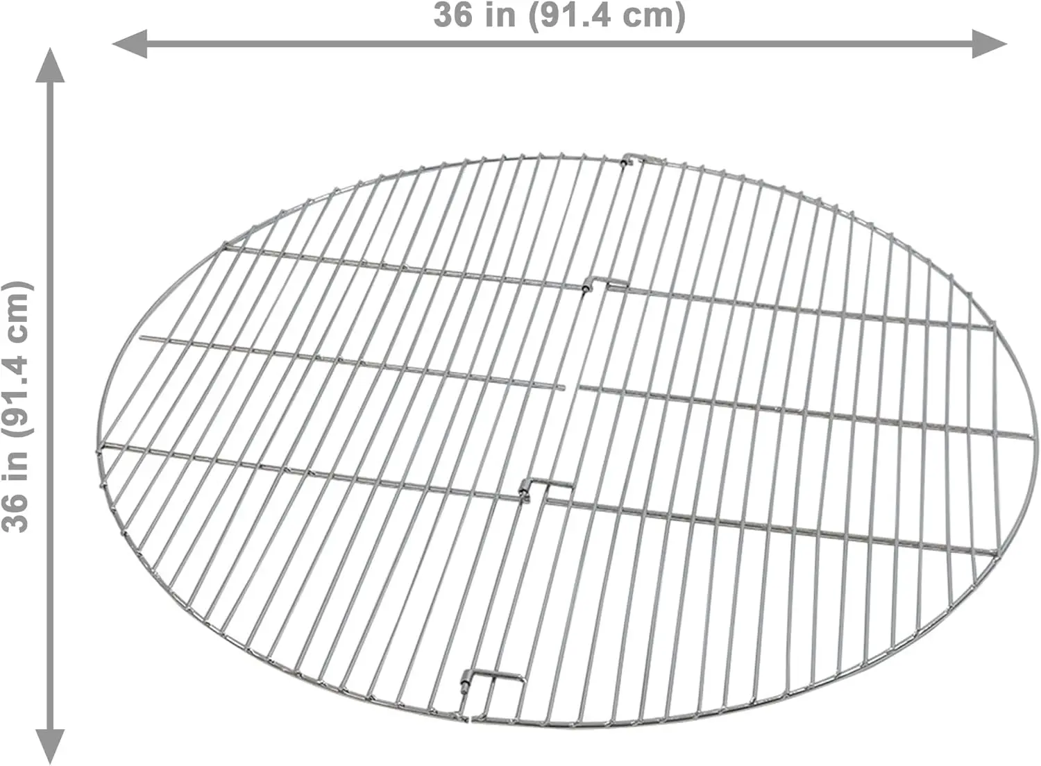 36-Inch Portable Round Folding Camping Grill Grate, Heavy-Duty Steel Construction