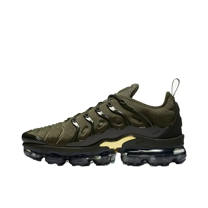 Nike Air VaporMax Plus Full Foot Air Cushion Anti Slip, Durable,Comfortable,Breathable, Buffer Men's Running Shoes Black/Caramel