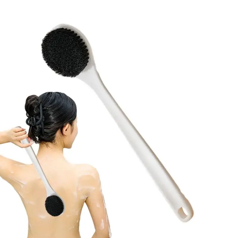 Back Brush Long Handle For Shower Back Scrubber Bath Body Brush Shower Body Brush Comfortable Grip Back Massage Scrubber Body