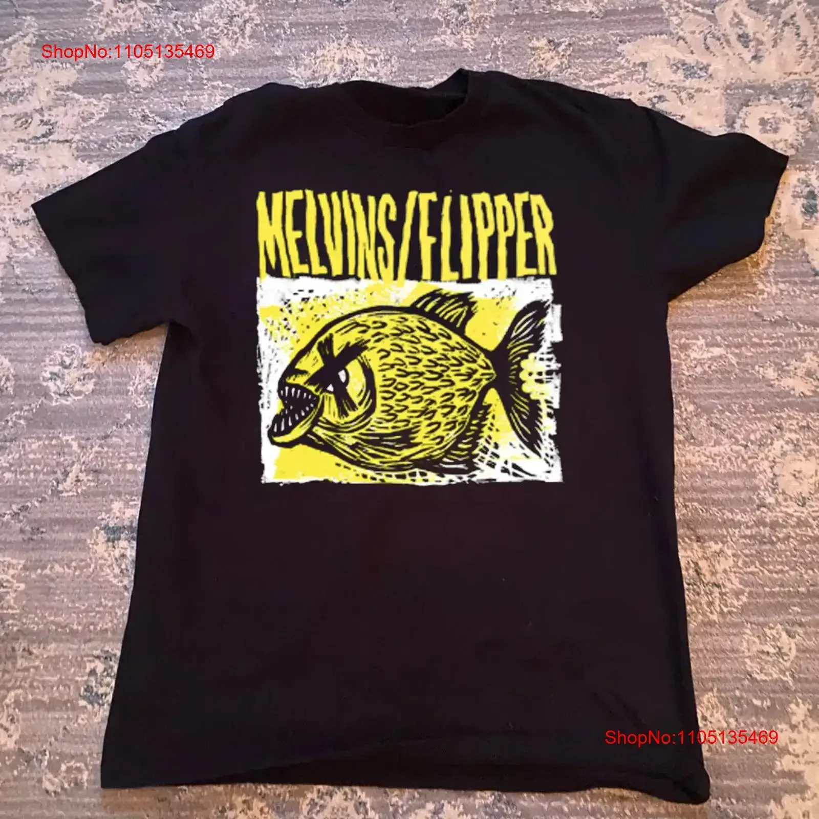 

Melvins Flipper band Cotton T Shirt Concert S to 5XL BO376 vintage Washed Breathable fashion Casual Unisex Stretched