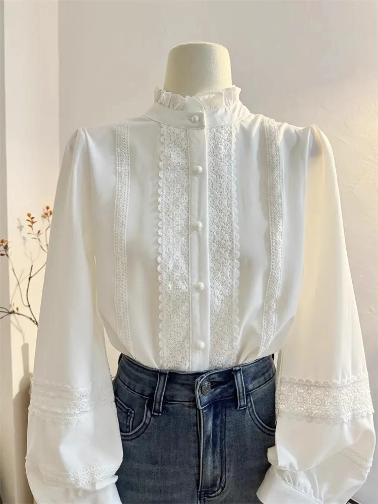 

Рубашки с длинным рукавом, женские рубашки на шнуровке с вышивкой, облегающие, нежные, женские, романтические, элегантные, для отпуска, весеннего отдыха, офиса, на каждый день