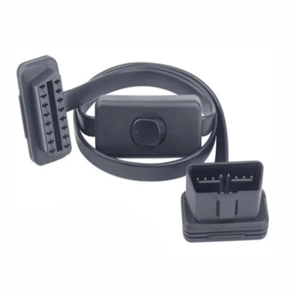 جديد L نوع 3 Swtich Obd2 تمديد كابل 60 سنتيمتر obd 16 دبوس ذكر إلى 16 دبوس 3 التبديل موصل سالب obd2 obd ii التشخيص محول