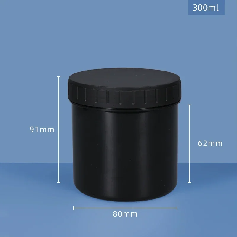 Plastic jar with inner and outer Lid Food Grade Round Container Cosmetic powder hair gel refillable bottle