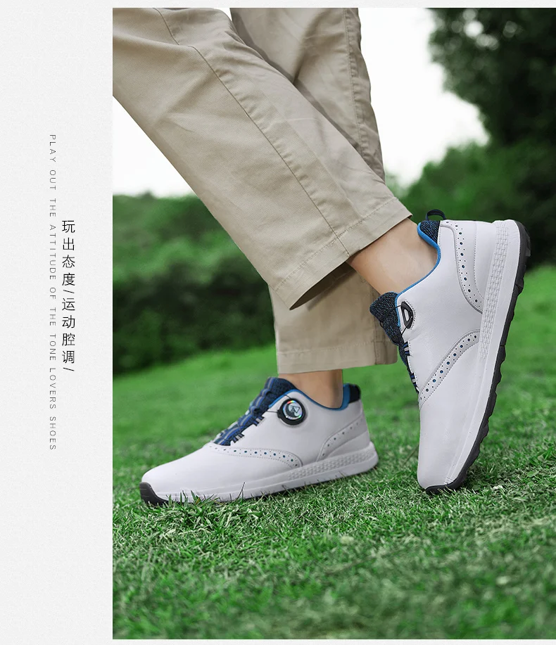 

Mens Summer Golf Shoes Mens Waterproof Anti-slip Sneakers Knob with Removable Spikes Sneakers Casual Shoes