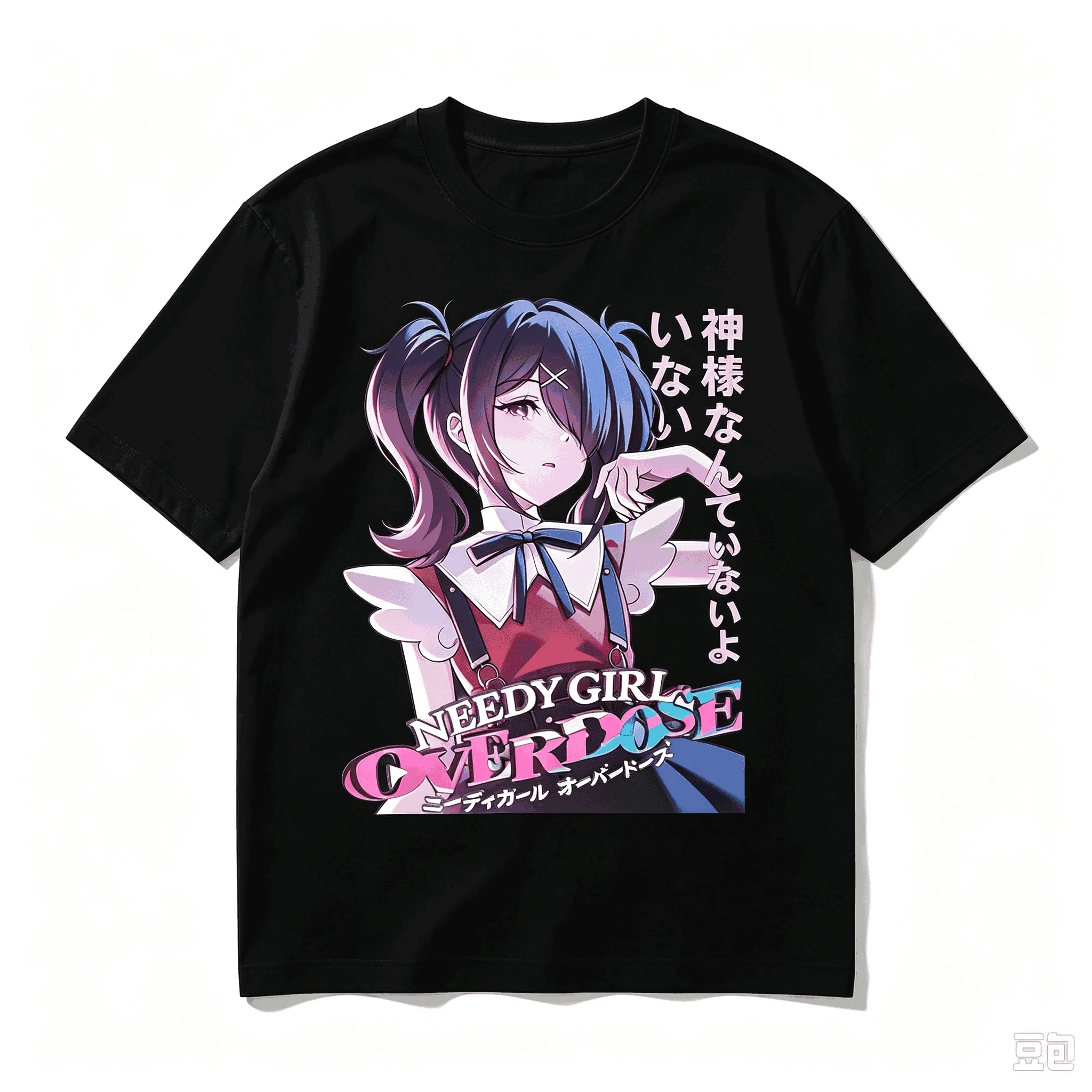 Needy Streamer Overload Graphic Print Crew Neck T-Shirt for Men Women Oversized Unisex Streetwear Trendy Cotton Fashion Hip Hop