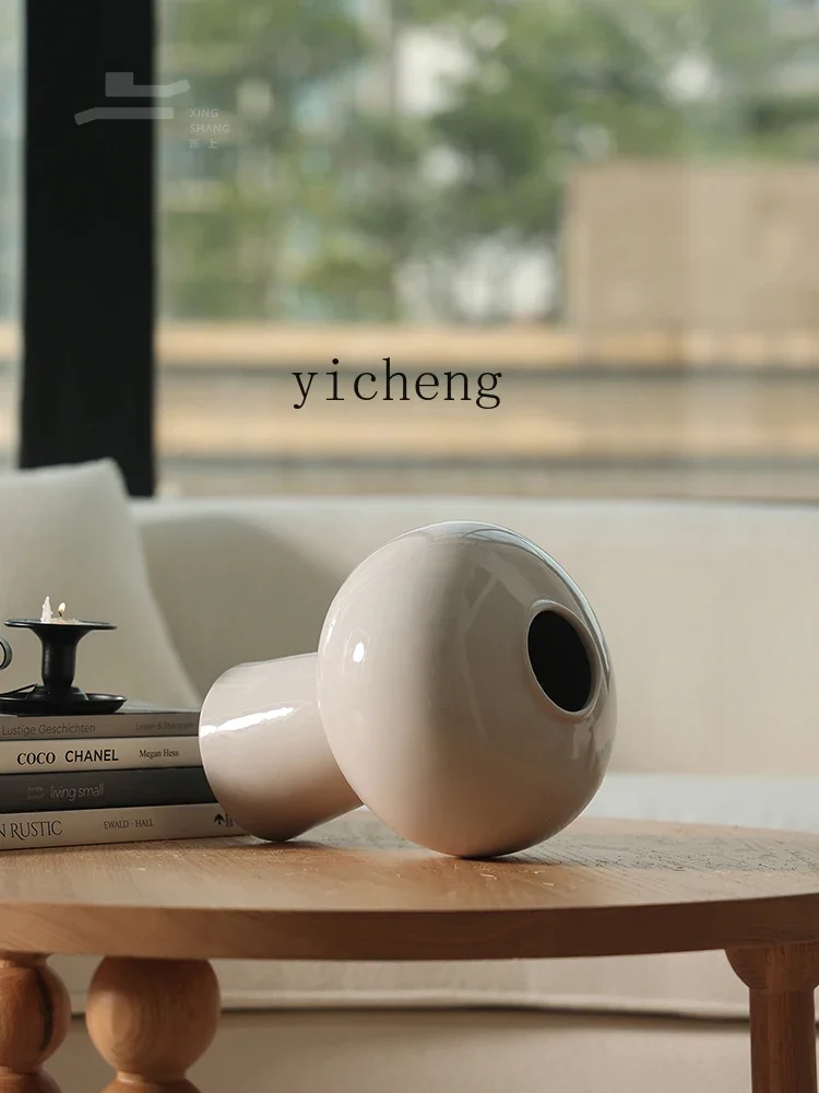 J3  Ceramic Vase Decorative Ornament Designer Living Room Home Coffee Table Hydroponic Flower Container