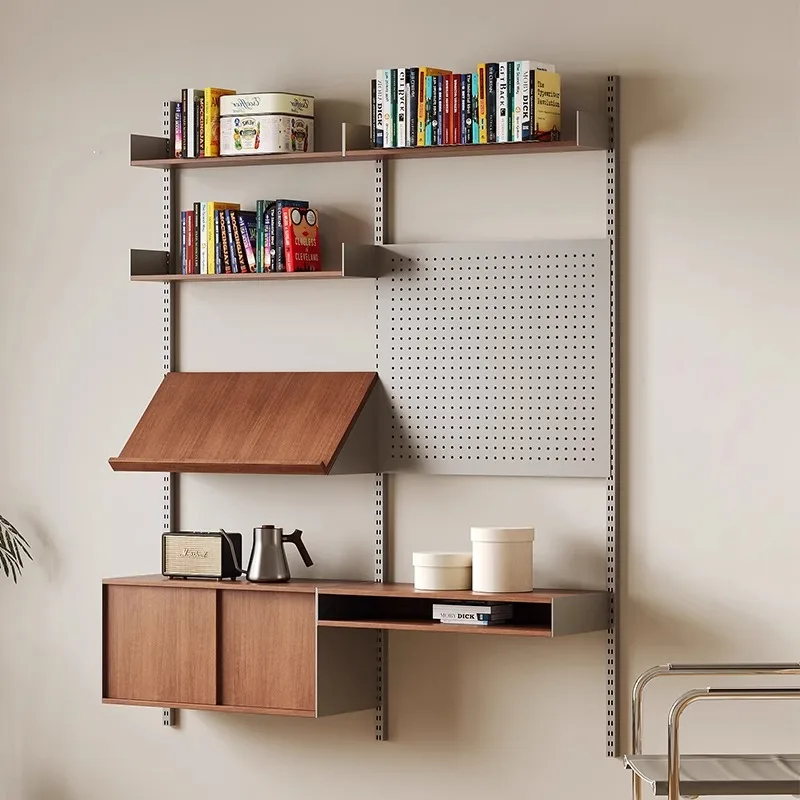 

Medieval style track bookshelf living room wall shelf solid