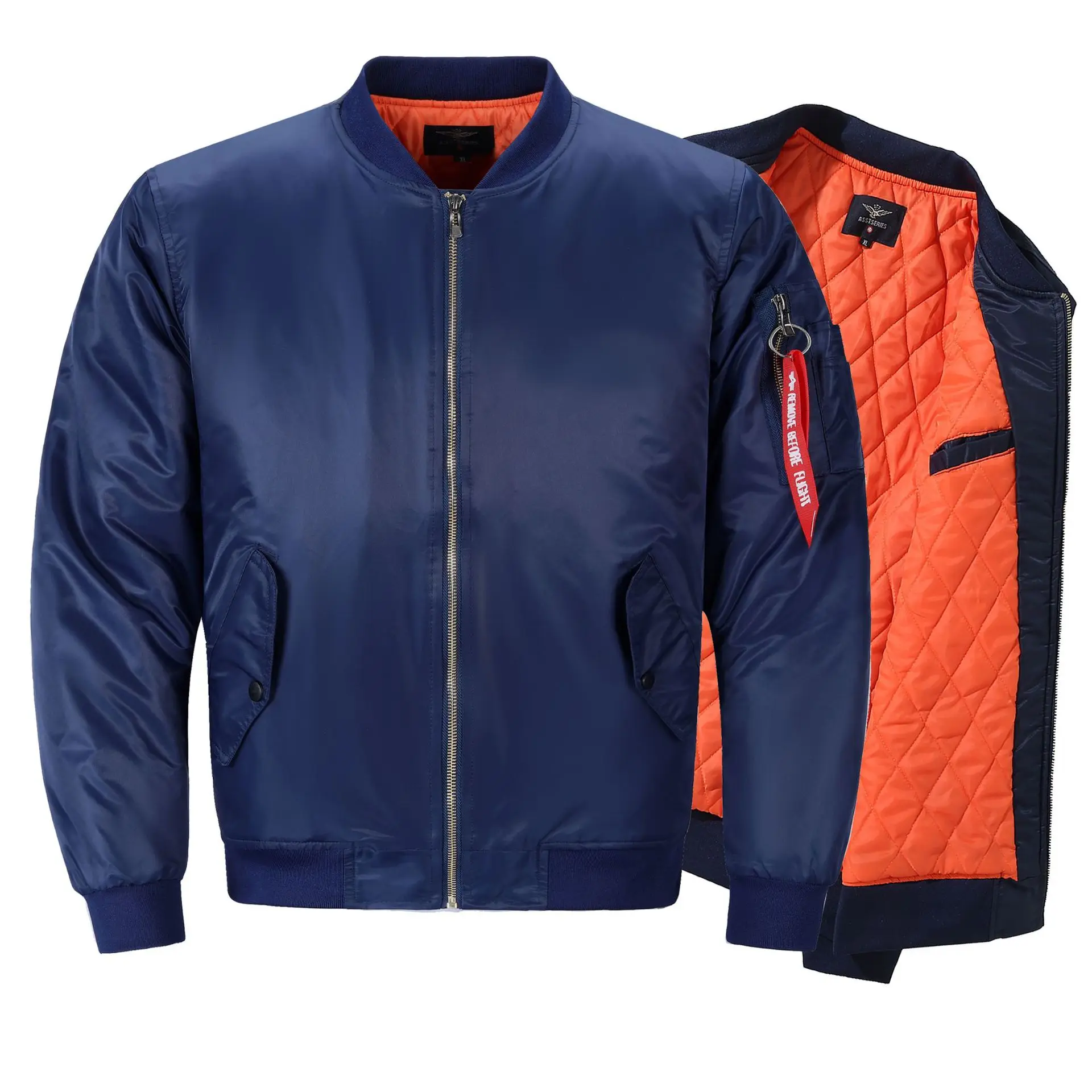 Chaqueta bomber de piloto Air para hombre, chaqueta Bomber táctica informal, chaqueta de piloto con cremallera sólida, abrigos verdes ajustados, nuevo