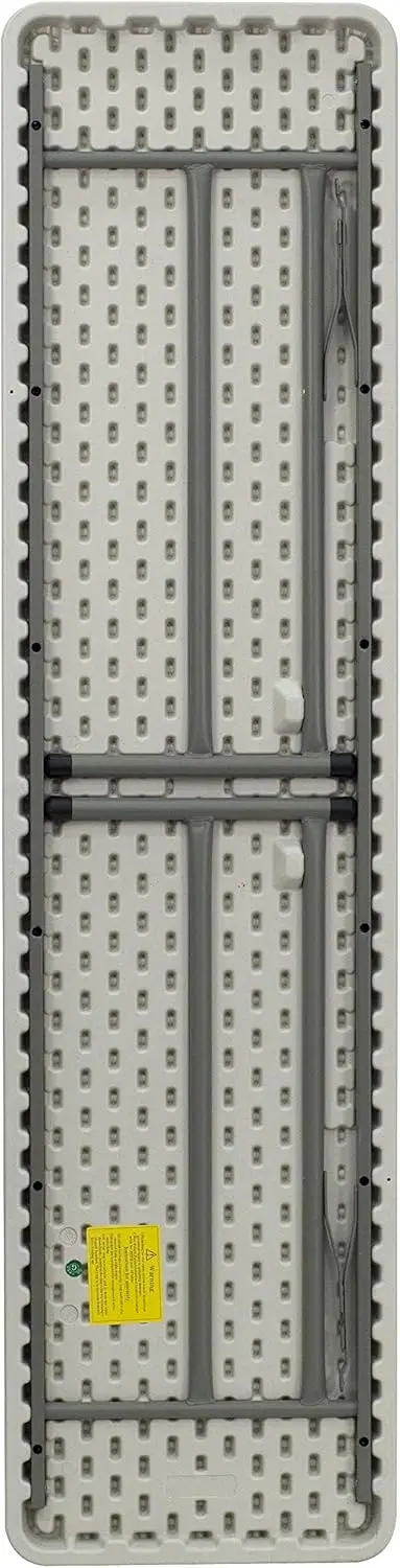 Elon 6' Plastic Folding Training and Event Table, Rectangular Folding Training Table with 220-lb. Static Weight