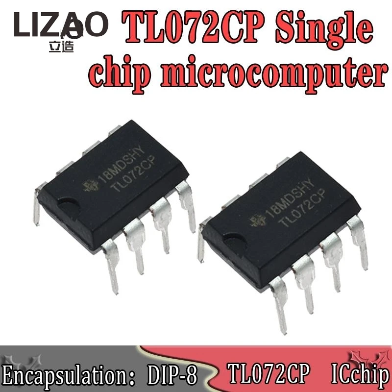 LIZAO 10PCS TL072CP TL072 TL072CN DIP-8 Dual Low Noise JFET Operational Amplifier Op Amp IC New Original Chip
