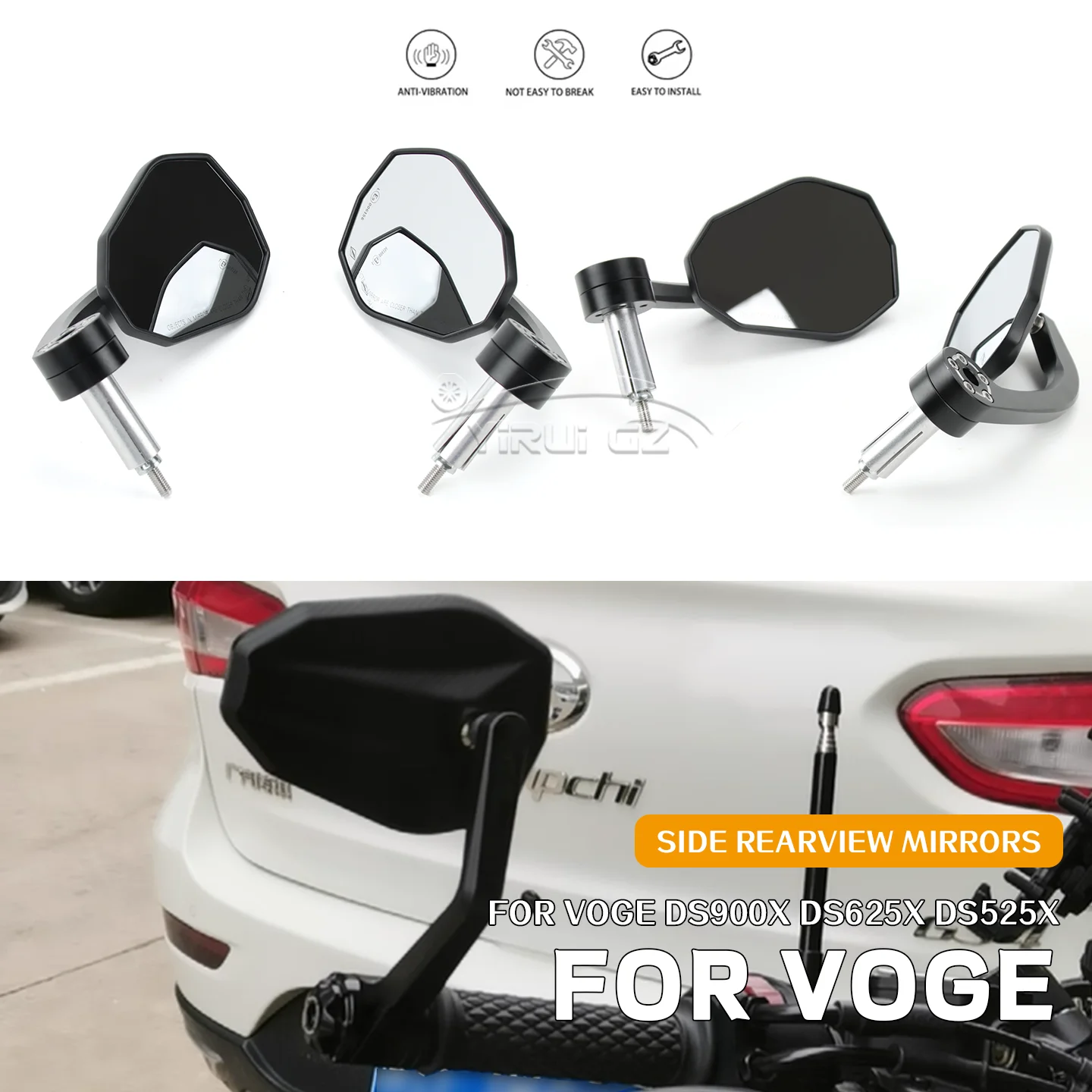

Для VOGE DS900X DS625X DS525X DS900X DS625X DS525X 900X мотоциклетное зеркало на конце руля, боковые зеркала заднего вида, широкое видение