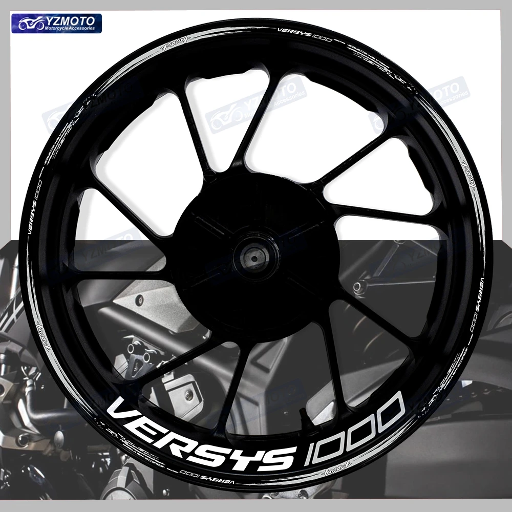 

For VERSYS 1000 Motorcycle 17 Inch Front And Rear Wheel Sticker Hub Decal Modified Reflective Waterproof Decorative Rim Stickers